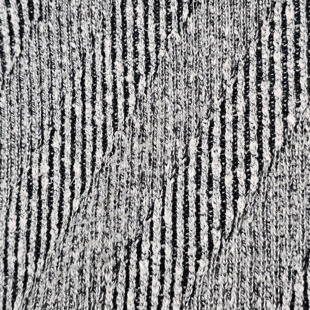 Ellis Island Striped Knit Sweater Vintage Made in USA‎ Gray Black Mens Size M - Picture 3 of 6